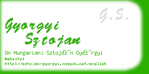 gyorgyi sztojan business card